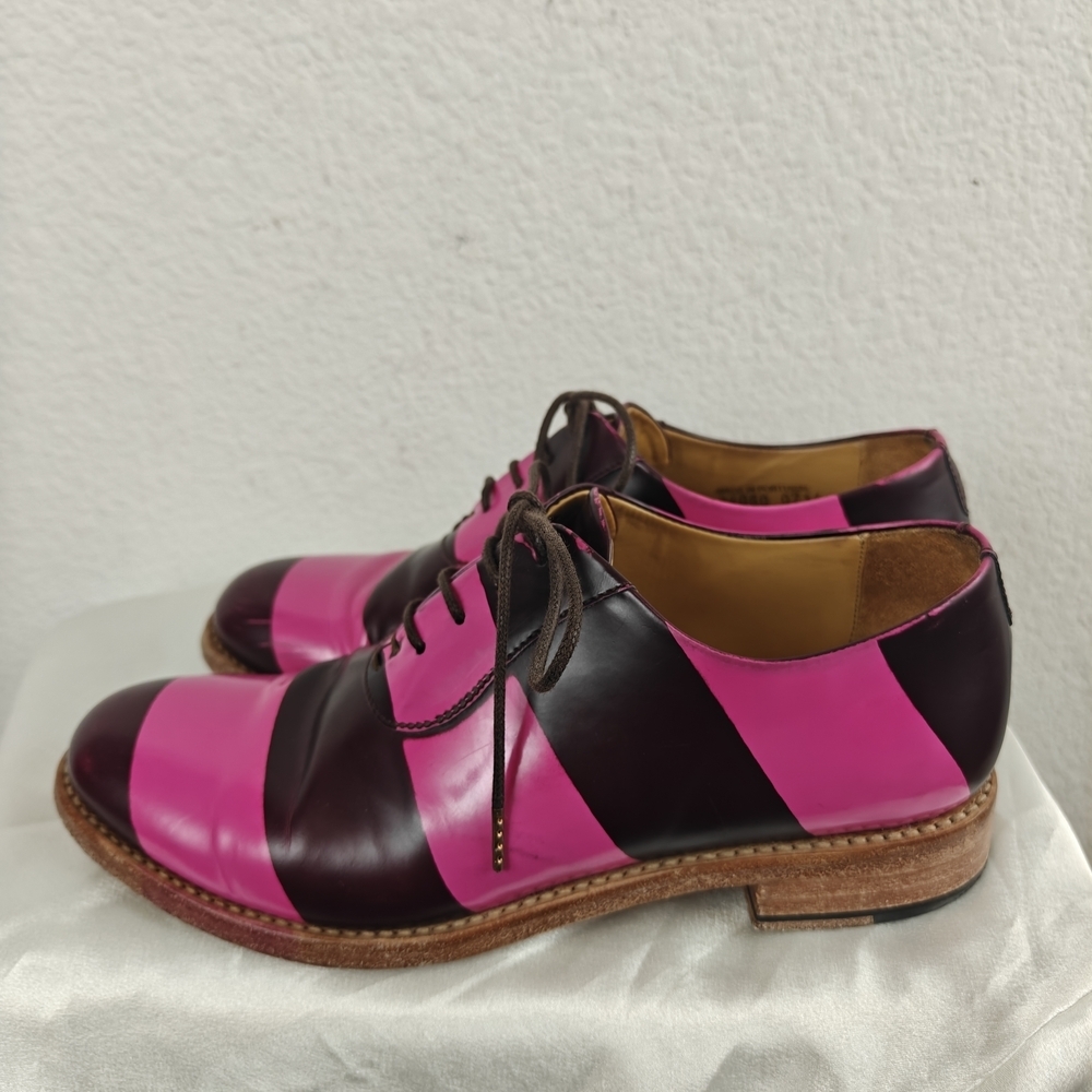 The Office of Angela Scott Colorblock Leather Oxford Shoes Sz 37 (US 6.5) Preppy - Picture 6 of 16